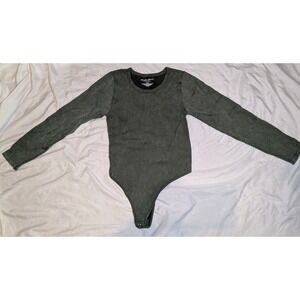 Derek Heart Women's Green Long Sleeve Bodysuit Size 1X/2X